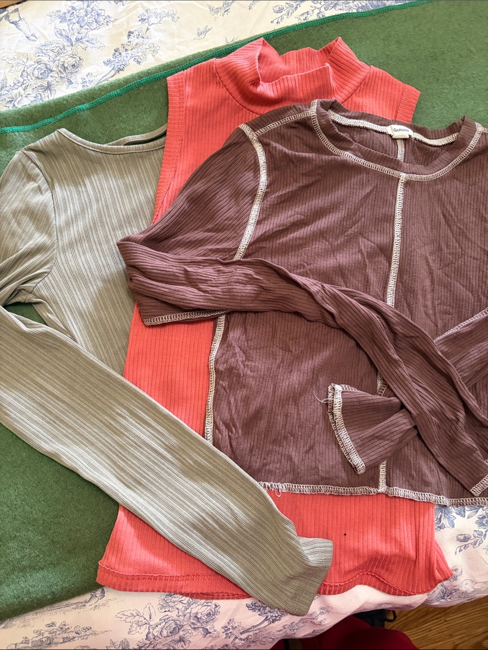 3 Tops: Garage, Zara, Cotton On